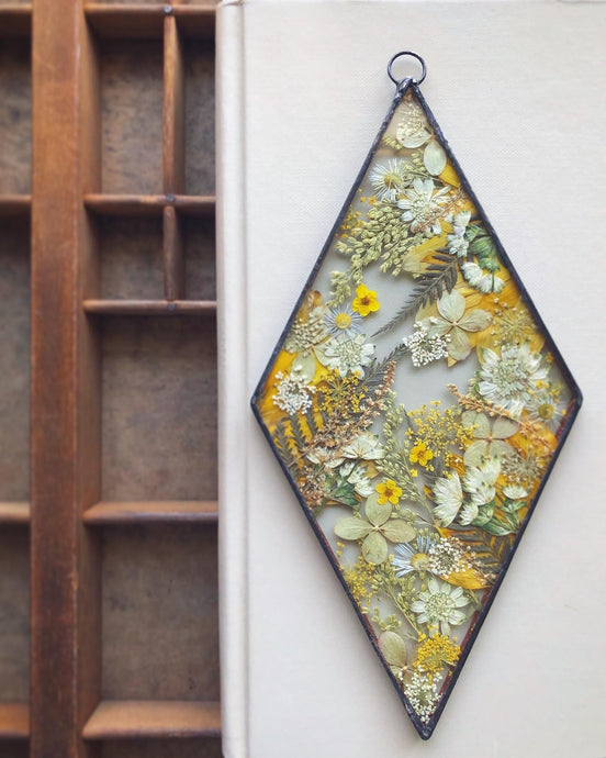 Diamond Yellow Mixed Botanical Wall Hanging
