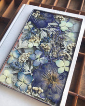 Load image into Gallery viewer, Rectangle Mixed Blue Botanical Mini Wall Hanging