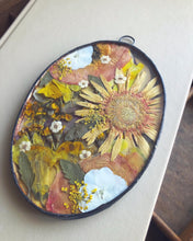 Load image into Gallery viewer, Oval Orange Mixed Botanical Mini Wall Hanging