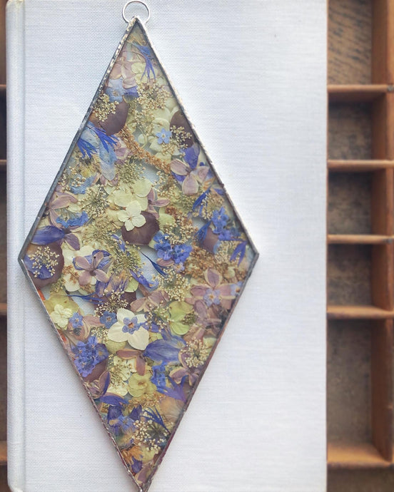 Dimond Mixed Blue Botanical Mini Wall Hanging