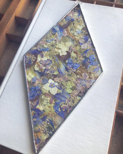 Dimond Mixed Blue Botanical Mini Wall Hanging