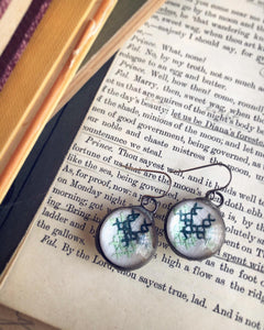 Embroidery Round Hanging Earrings