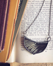 Load image into Gallery viewer, Lemon Bottom Shaped, Black &amp; White Butterfly Wing Necklace