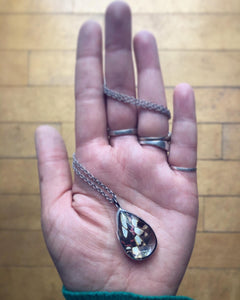 Black & Mint Butterfly Necklace