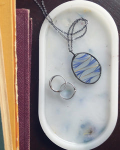 LARKSPUR & HEATHER OVAL TRAY