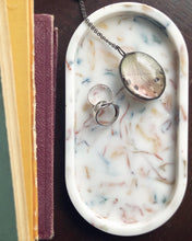 Load image into Gallery viewer, ORANGE &amp; BLUE FLORAL OVAL TRAY