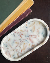 Load image into Gallery viewer, ORANGE &amp; BLUE FLORAL OVAL TRAY